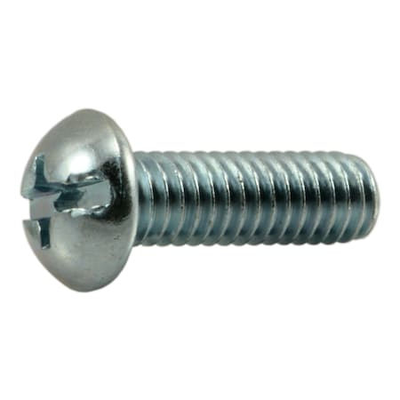 5/16-18 X 1 In Combination Phillips/Slotted Round Machine Screw, Zinc Plated Steel, 100 PK
